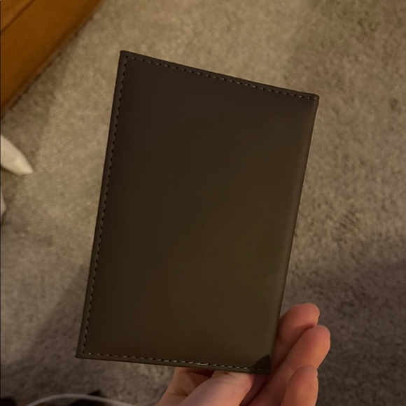 Black Passport Holder with World Map Design - Picture 3 of 3